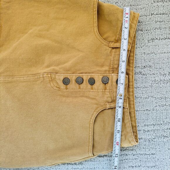 Brandy Melville J. Galt Brown Tan Button Fly Denim Mini Skirt Size Small PacSun - Picture 6 of 8